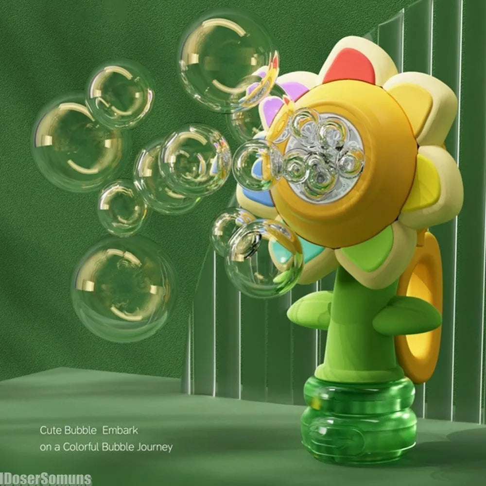 Automatic Sunflower Bubble Machine Toy