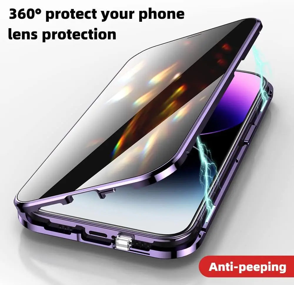 Magnetic Anti-Peep Privacy iPhone Case