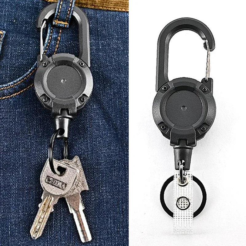 Anti-theft Metal Elastic Keychain