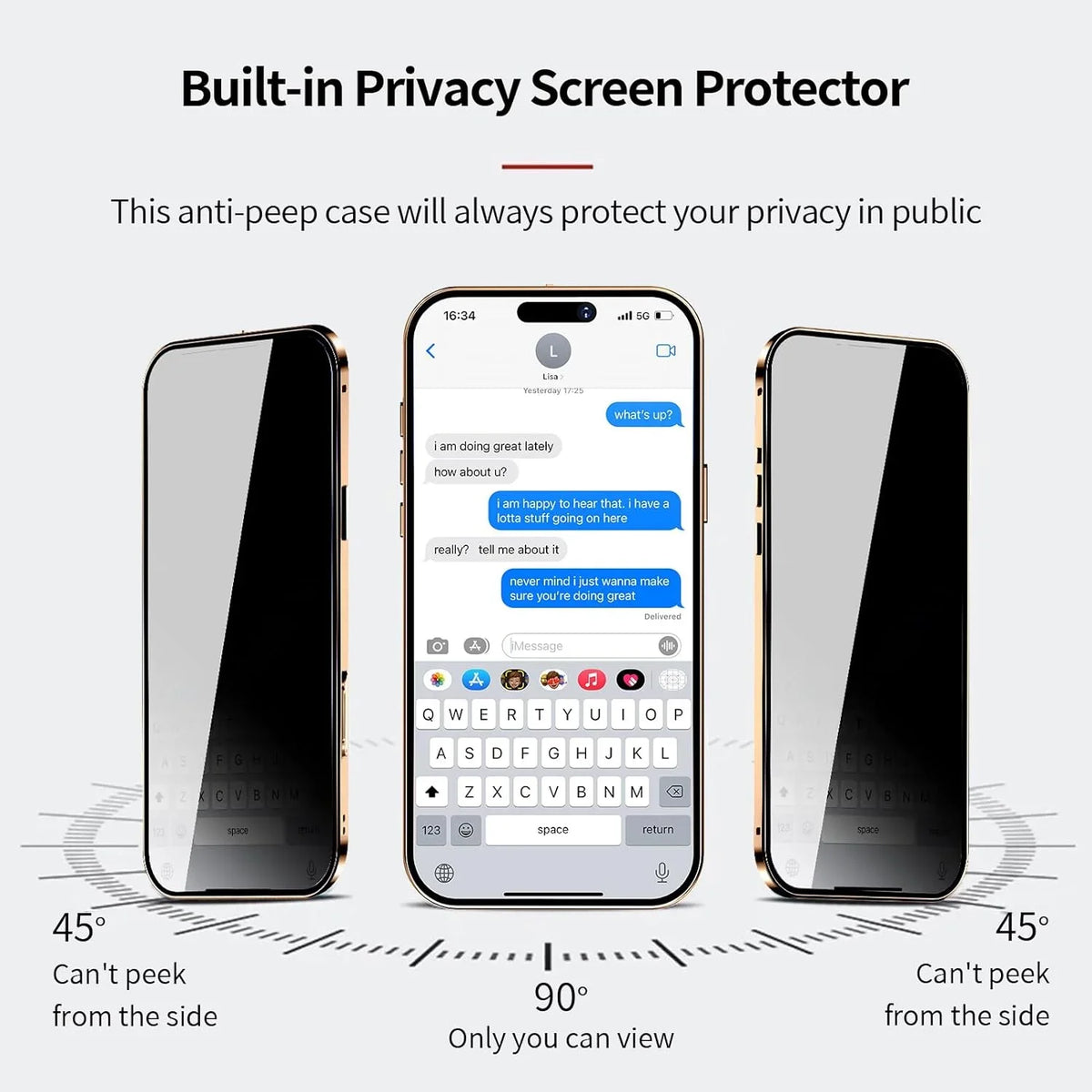 Magnetic Anti-Peep Privacy iPhone Case