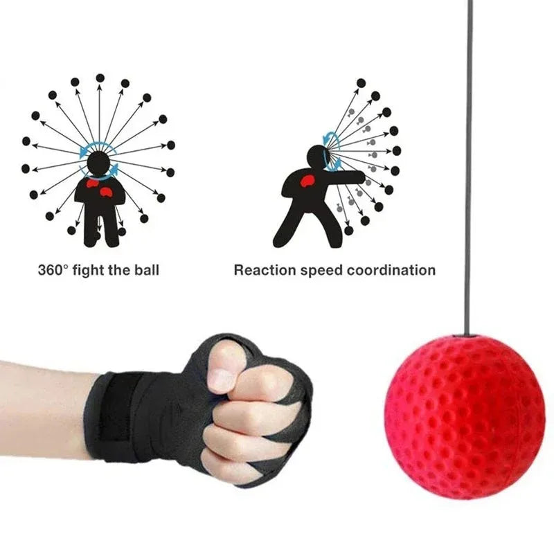 Head Mounted Boxing Reflex Ball Trainer