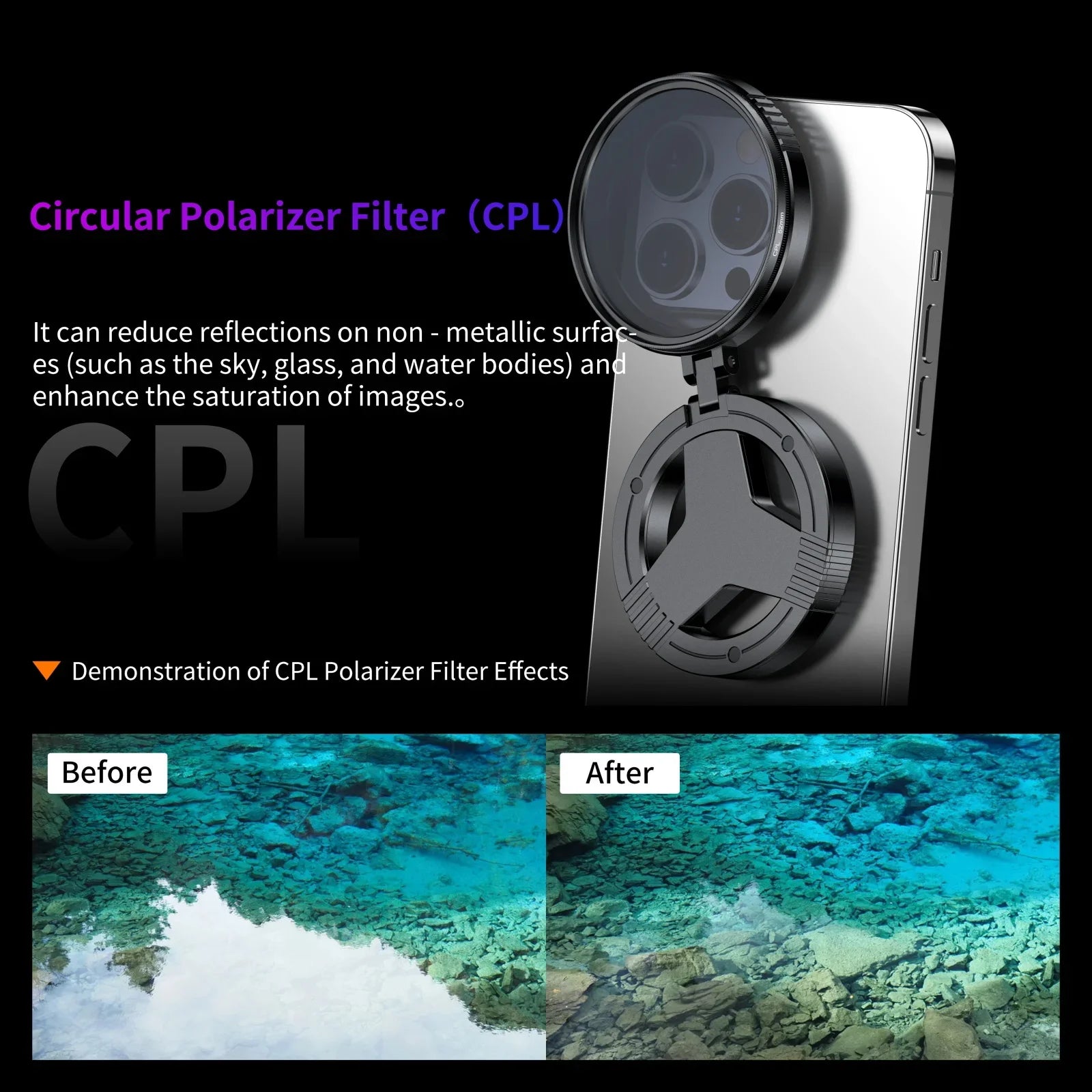 2-in-1 Magnetic CPL & Star Filter Lens