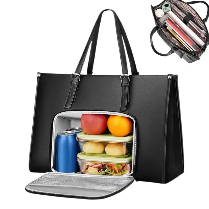 2-in-1 Laptop Bag with Insulated Lunch Compartment
