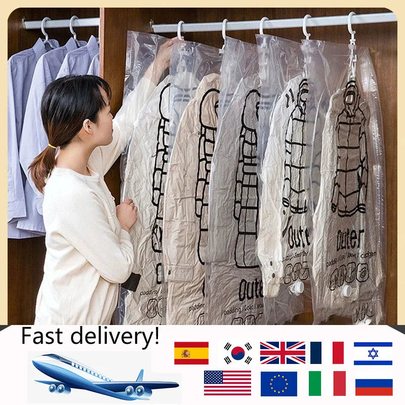 Hanging Space Saver Compression Storage Bag
