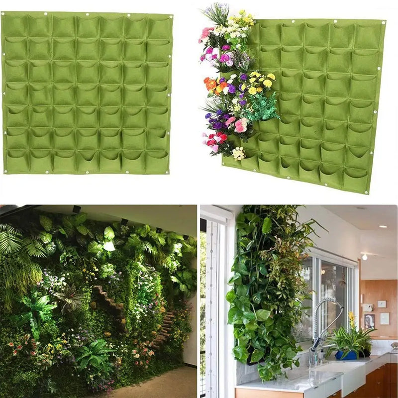 Wall Mounted Planting Grow Bags- 49 Pockets