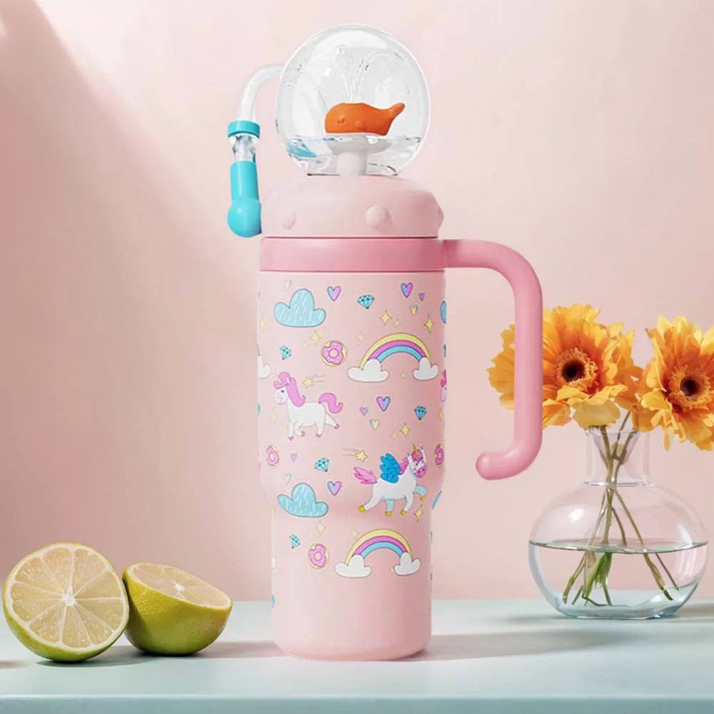 Whale Fountain Water Bottle