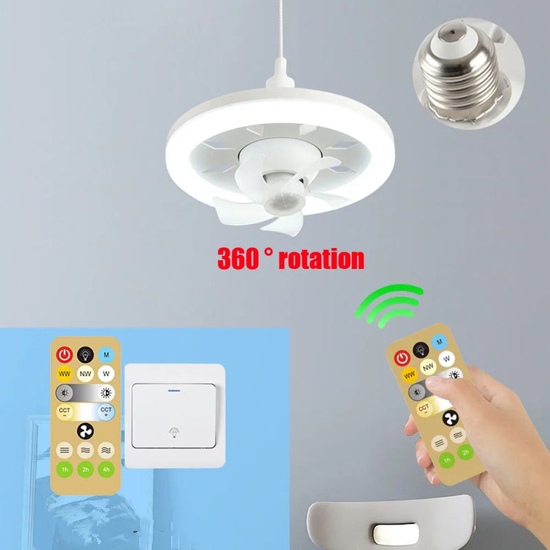 2 in 1 Swivel Fan LED Lamp