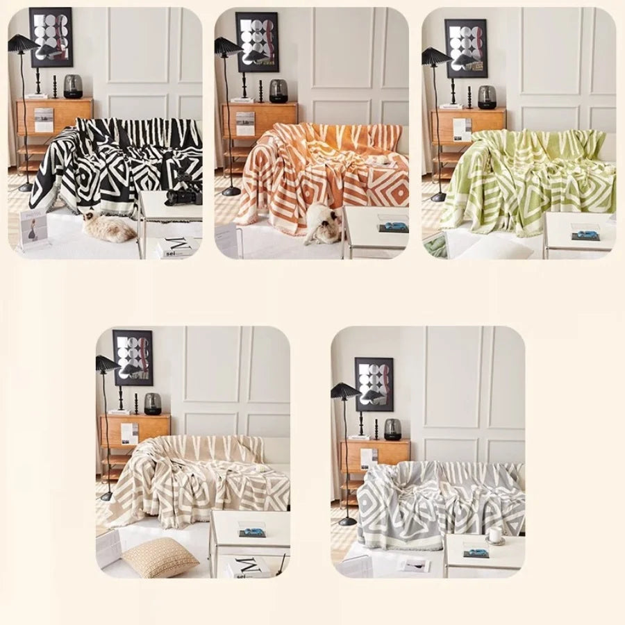 Sofa Towel With Tassels