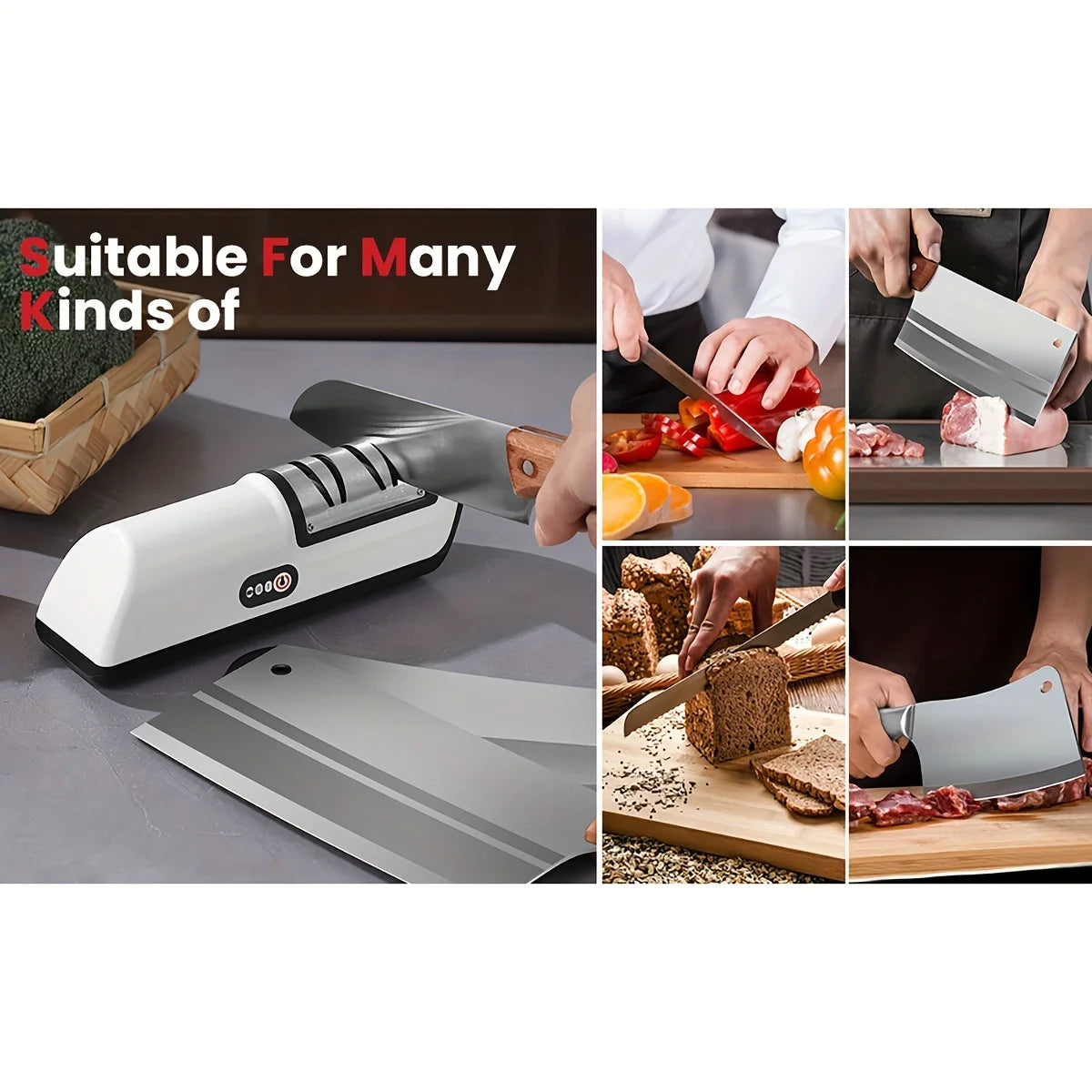 Multifunctional Electric Knife Sharpener