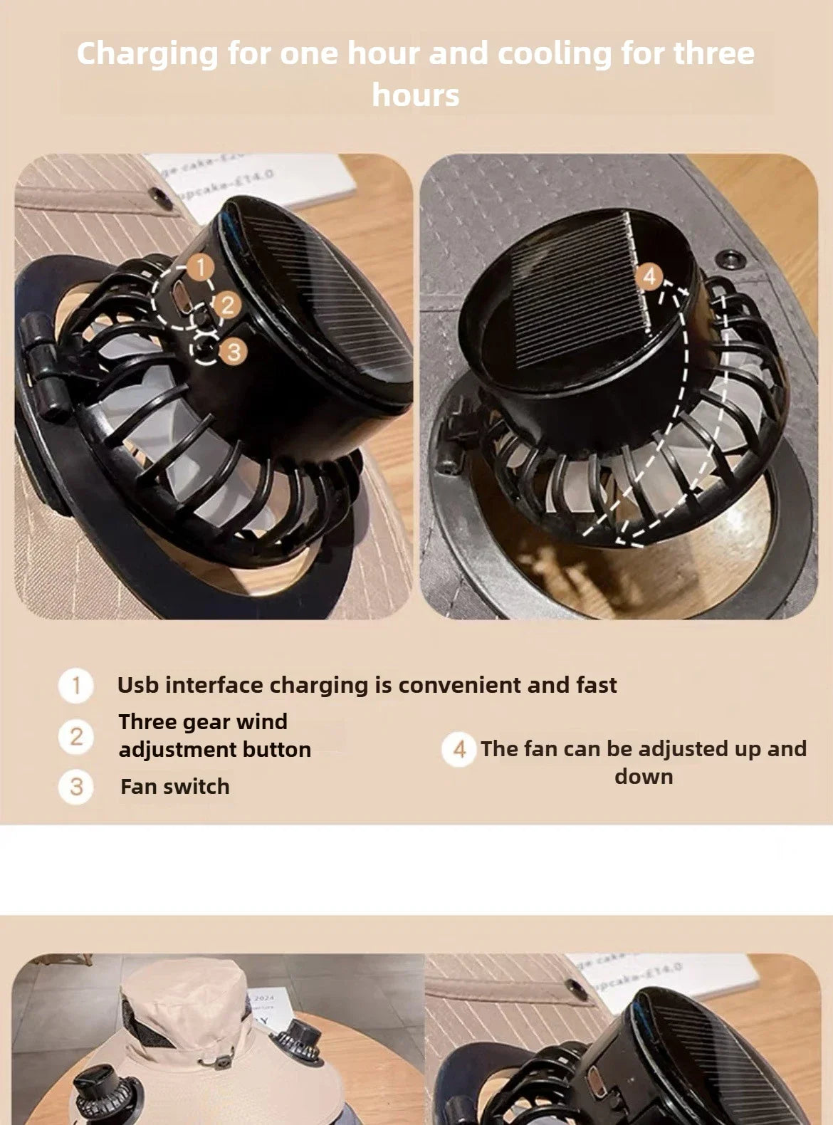 Large Brim Fan Cap