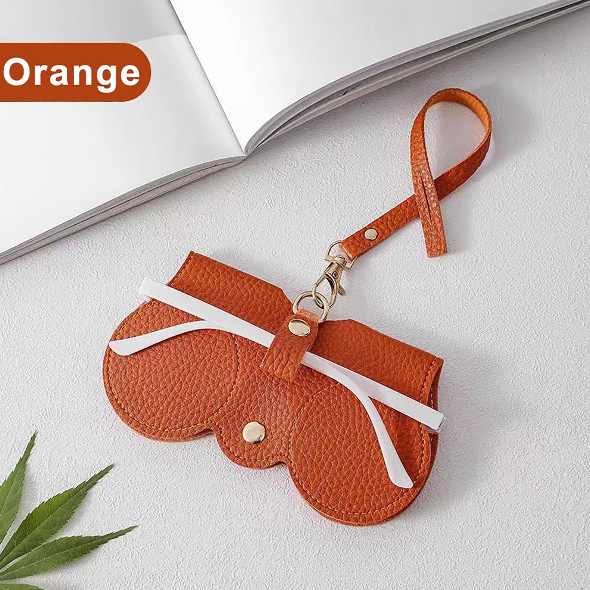 Hanging PU Leather Sunglasses Pouch