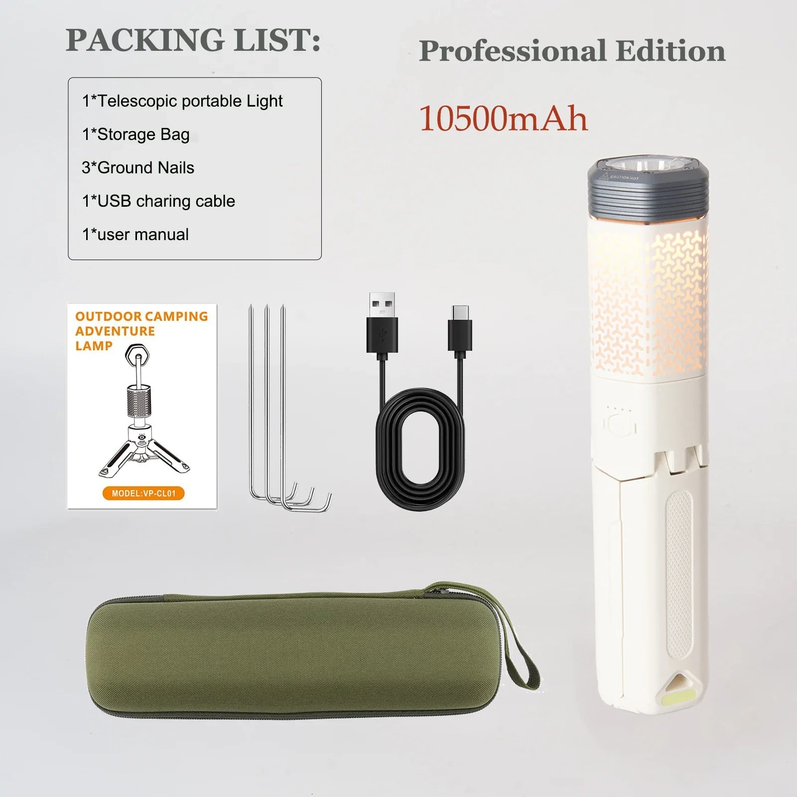 Telescopic and Collapsible Camping Light