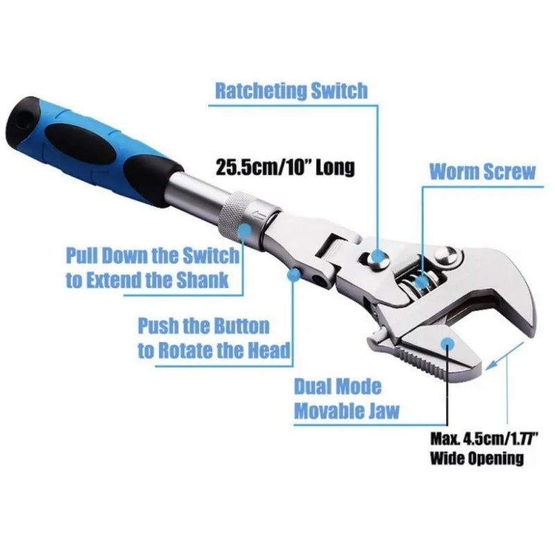 Multifunctional Retractable Ratchet Wrench