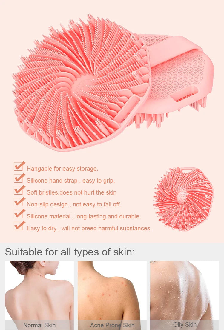 Soft Silicone Shower Body Scrubber