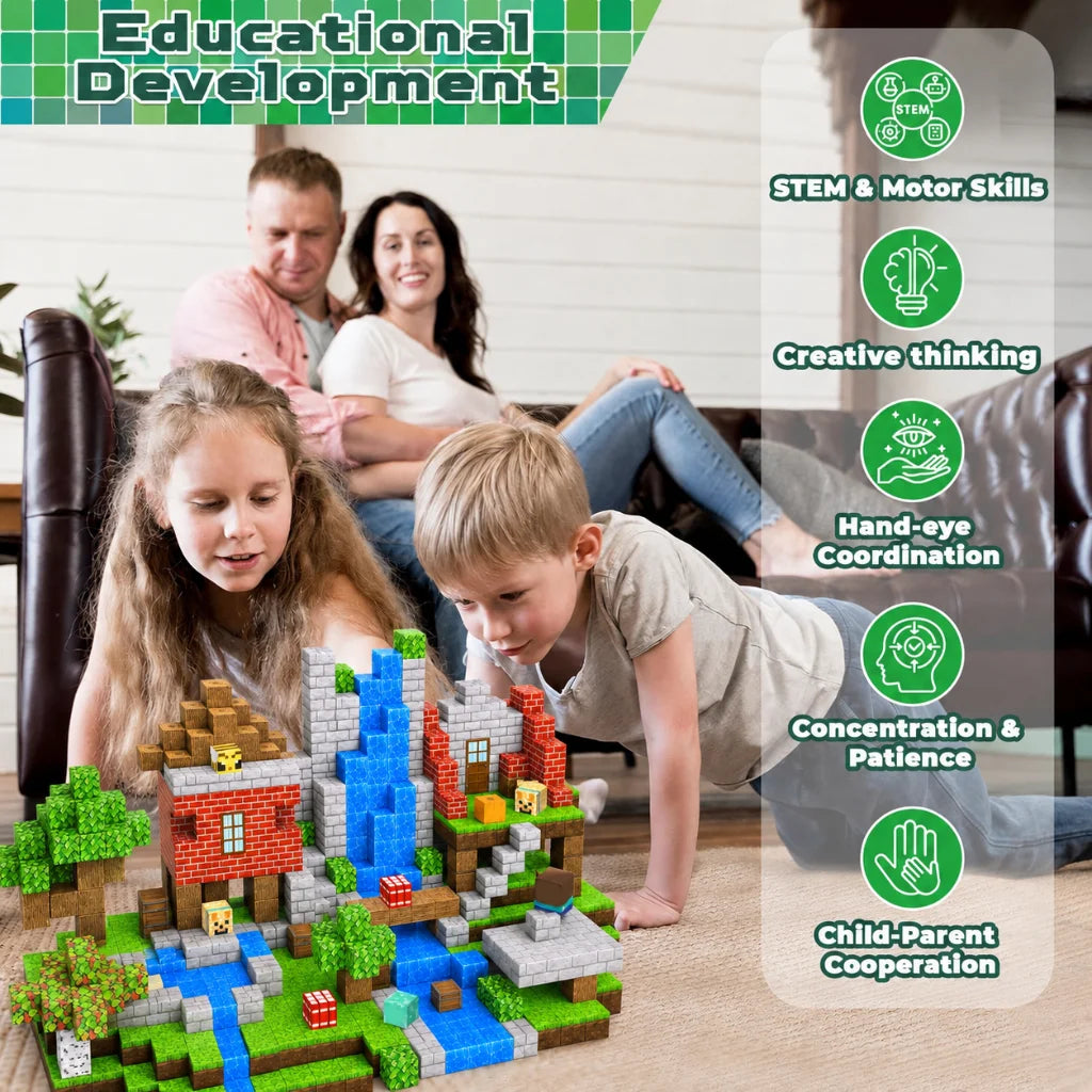 Mine World Magnetic Building Blocks