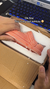 Sandal Art Ceramic Ashtray