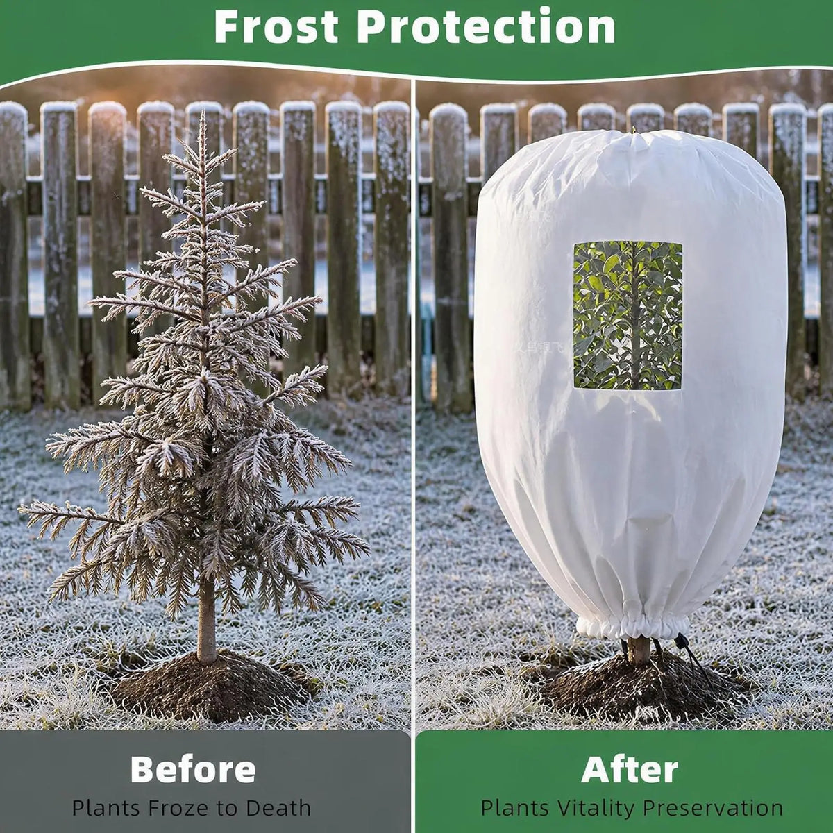 2 Pcs Plant Frost Protection Cover