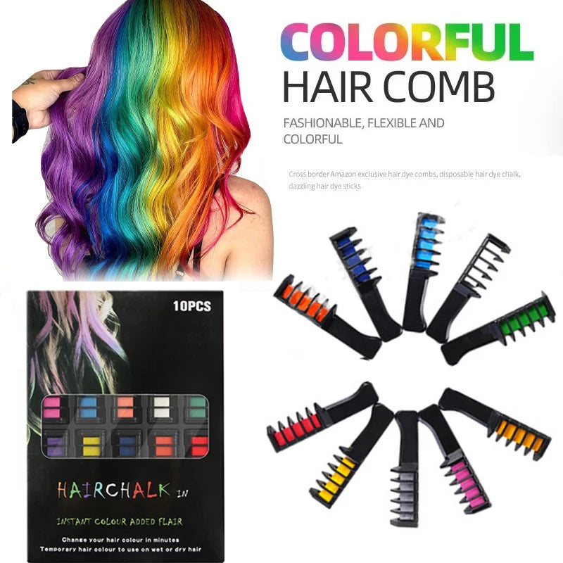 Instant Hairs Color Comb - 10Pcs