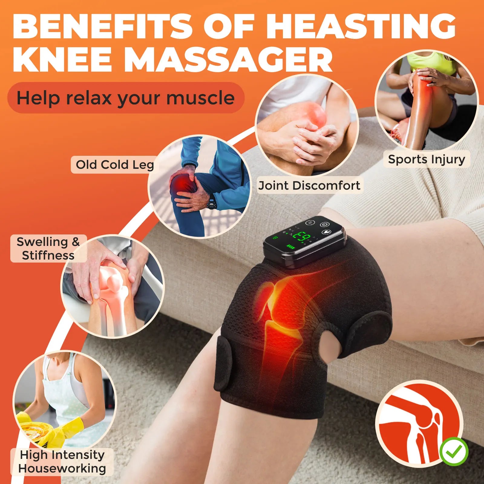 3-in-1 Wireless Heating and Vibration Massager