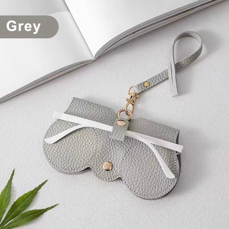 Hanging PU Leather Sunglasses Pouch