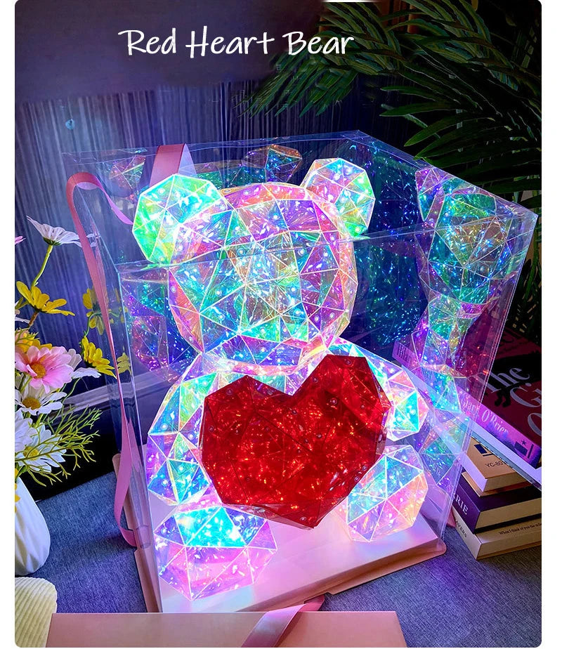 Colorful Glowing Teddy Bear