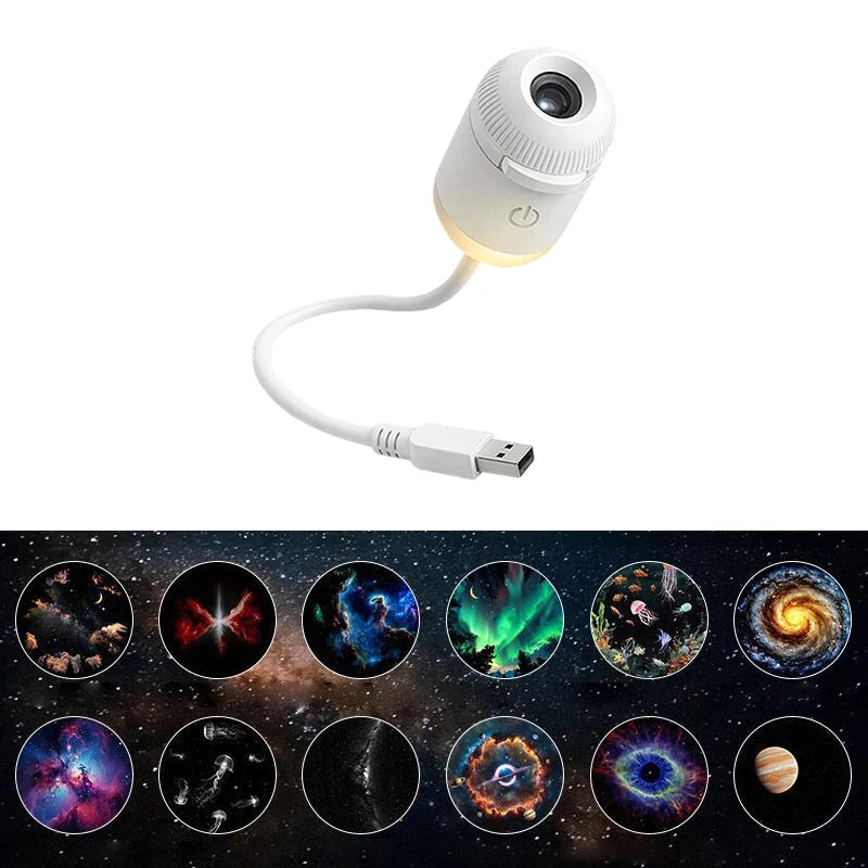 2-in-1 Mini Galaxy Star Projector