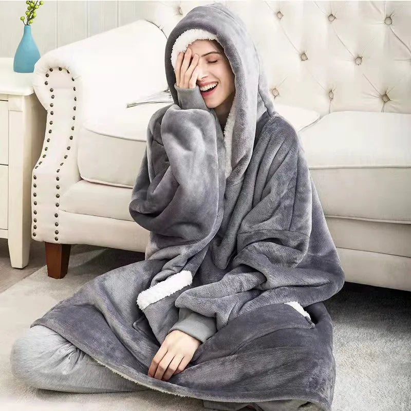 Sweatshirt Blanket with Hoodies