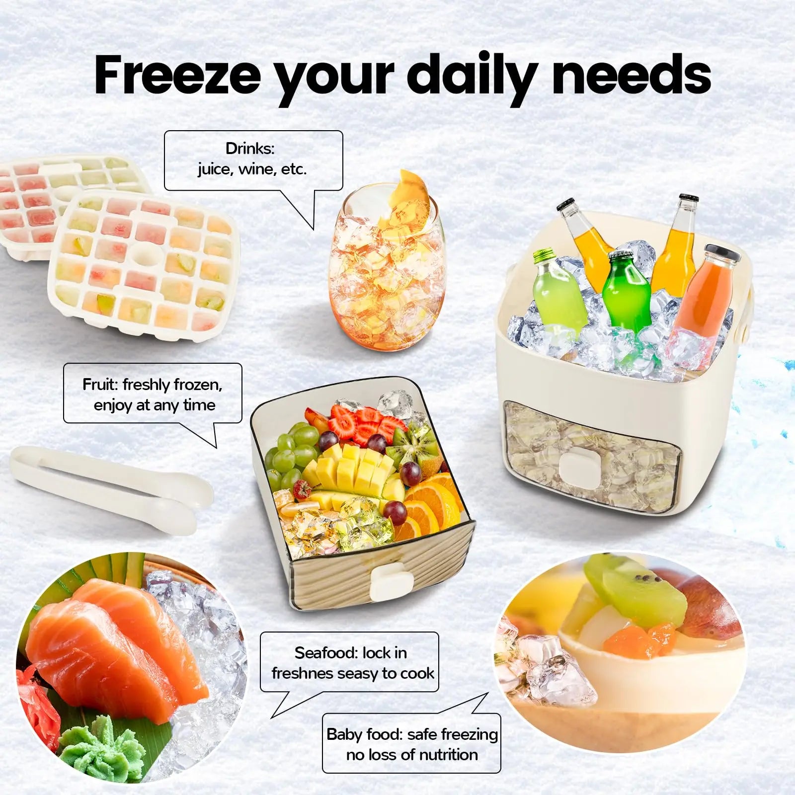 Double Layer Ice Cube Maker With Lid