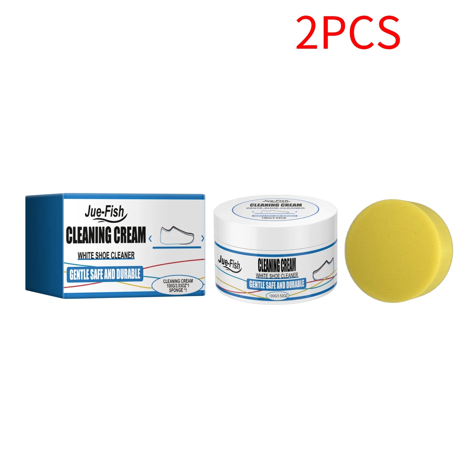 Shoe Whitening Cream With Wipe Sponge