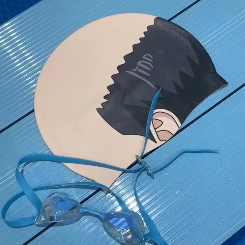 Funny Bald Head Swim Cap
