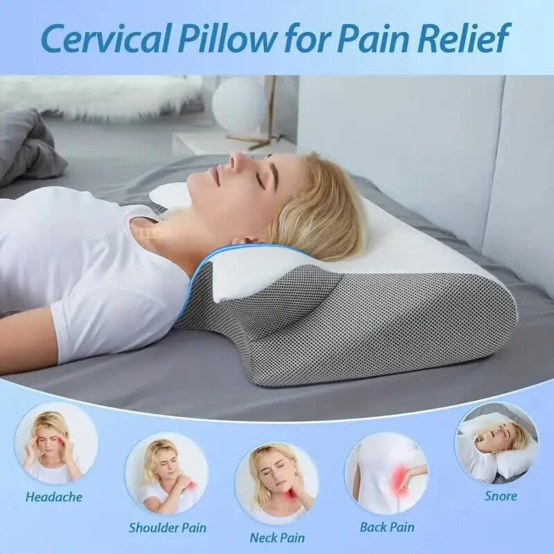Cervical Orthopedic Memory Foam Neck Pillow