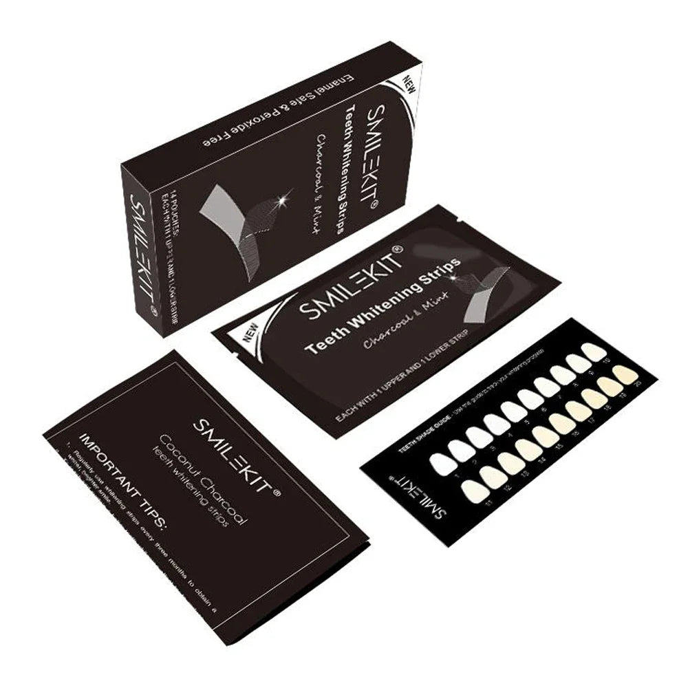 Charcoal Teeth Whitening Strips - 14 Pcs