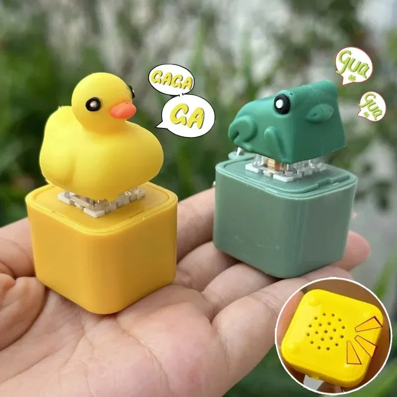 Duck / Frog Keyboard Style Fidget Keychain