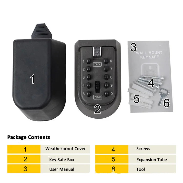 Password Lock Key Safe Organizer