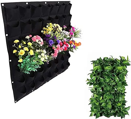 Wall Mounted Planting Grow Bags- 49 Pockets