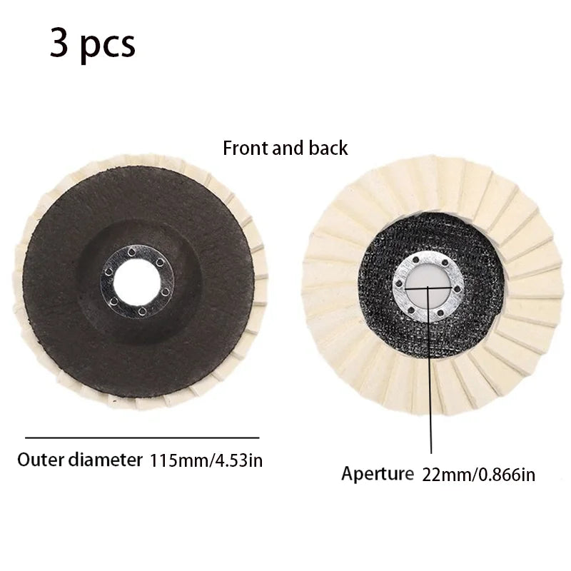 3pcs Wool Wheel Polishing Disc