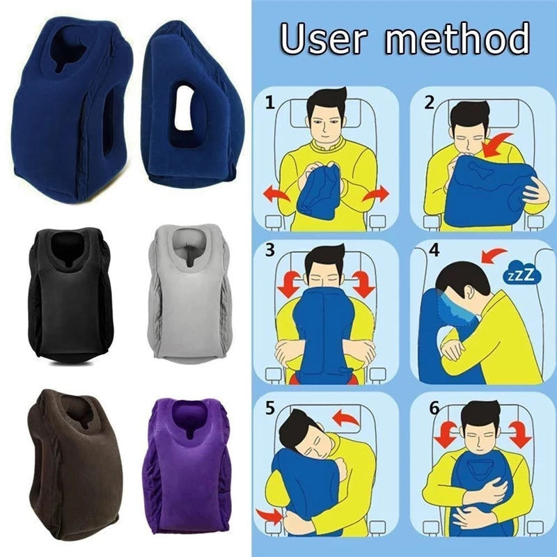 Inflatable Headrest Chin Support Pillow