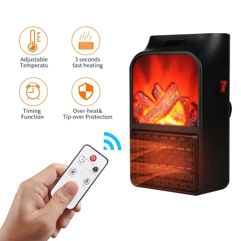 Mini Electric 3D Flame Fireplace Heater