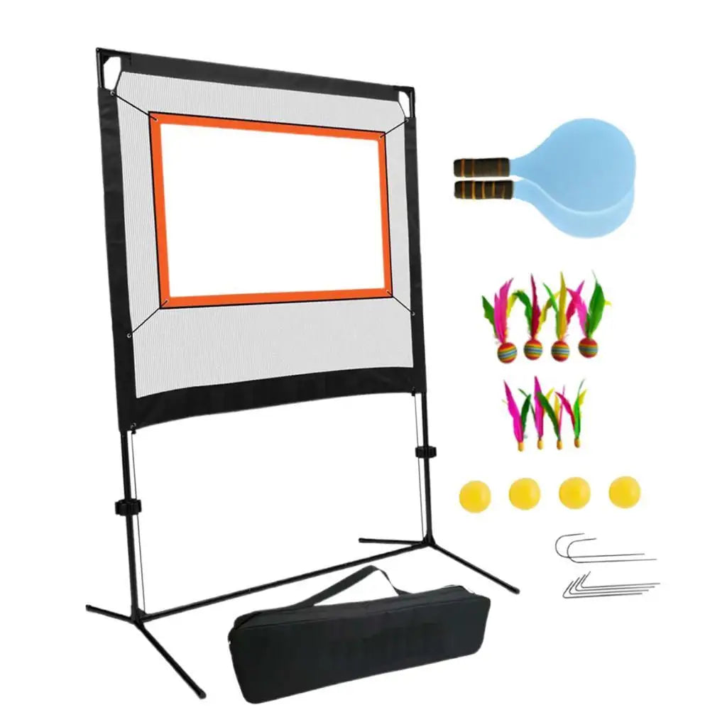 Badminton Net with Rackets