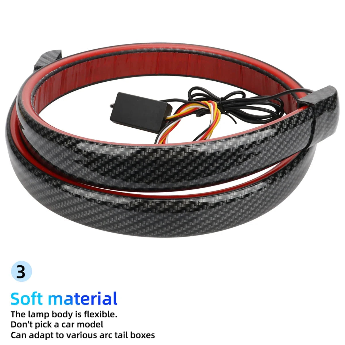 Carbon Fiber Car LED Spoiler Light Strip
