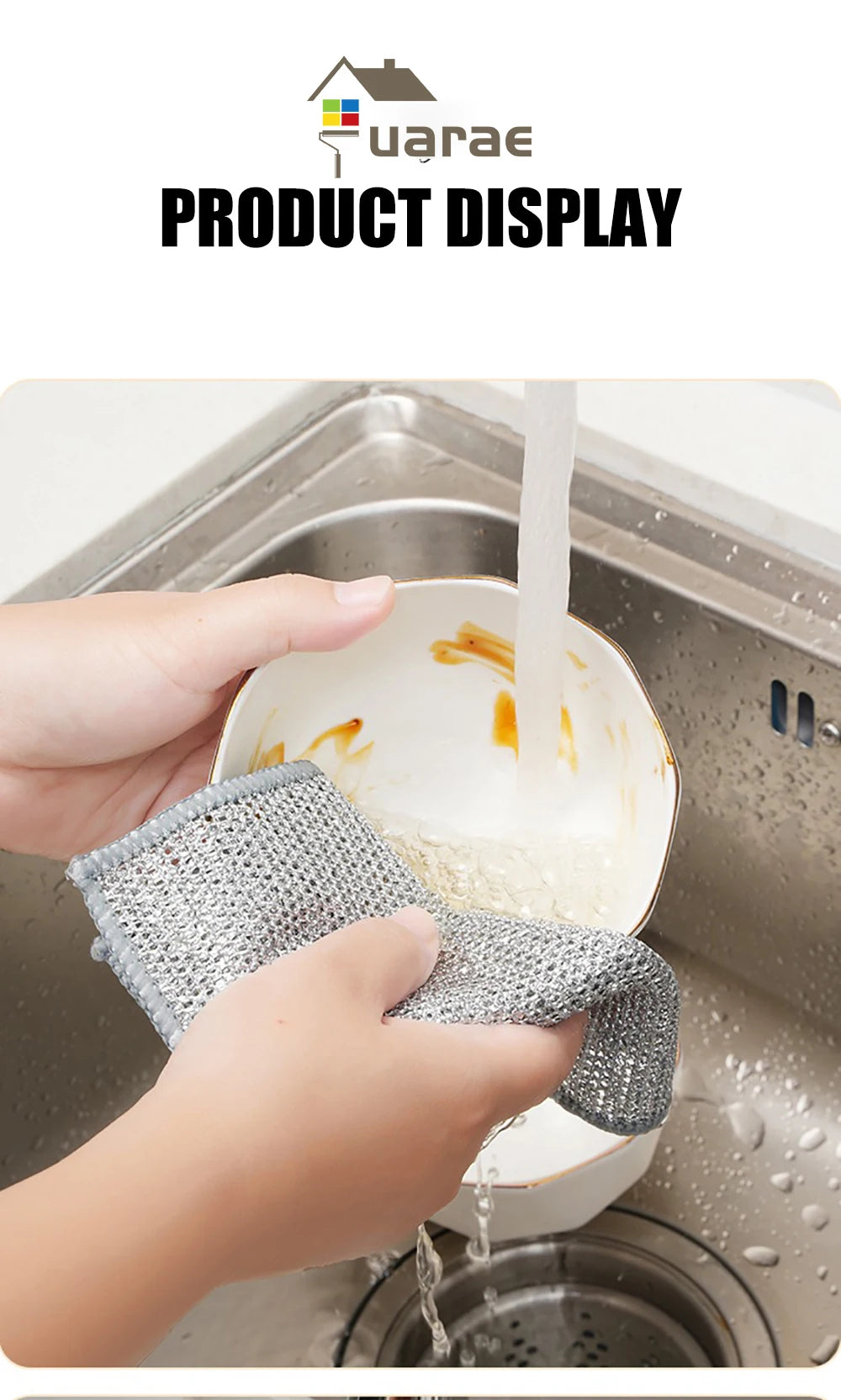 Metal Scrubber Kitchen Dishwashing Cloth