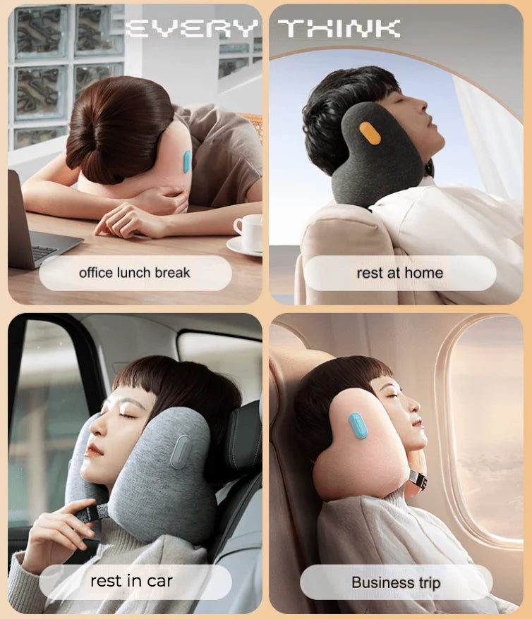 Travel Pillow with Noise Canceling Earmuffs