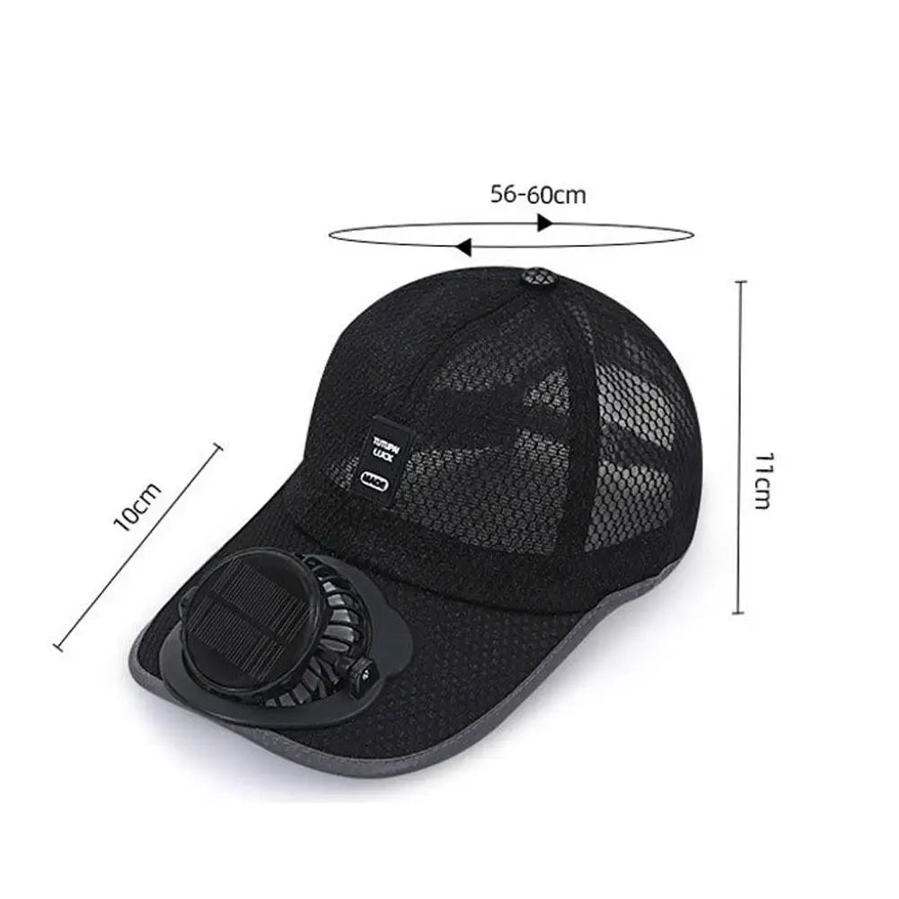 Solar & USB Charging Fan Hat