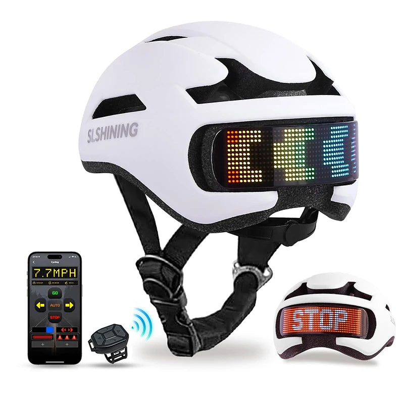 Bike Helmet with LED Display