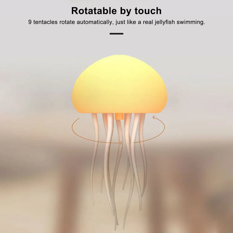 Voice Control Jellyfish LED Night Lamp