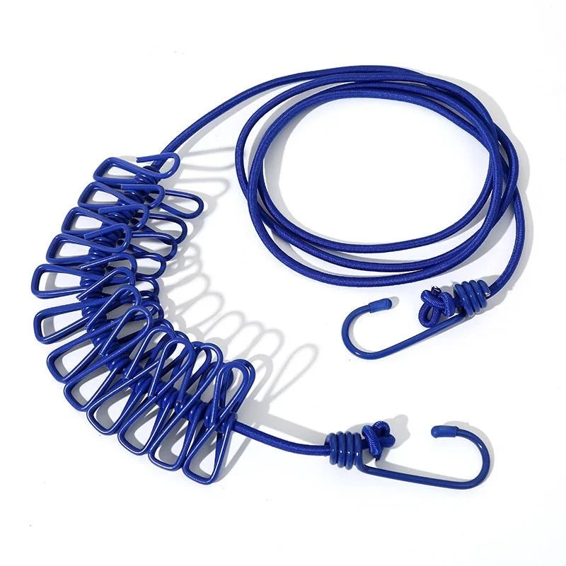 Portable Travel Clothesline with Clips