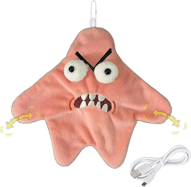 Rechargeable Angry Starfish Dancing Keychain