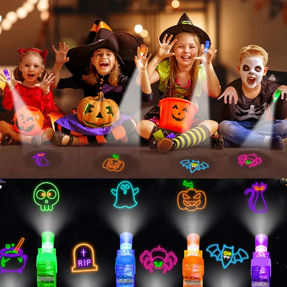 Halloween LED Finger Projector Lights