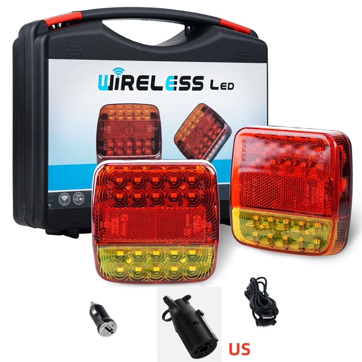 Magnetic Wireless LED Trailer Light 2PCS