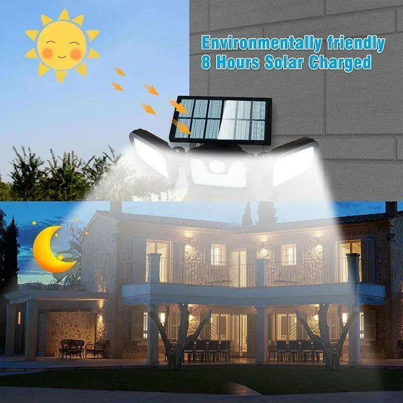 Solar Motion Sensor Outdoor Lamp